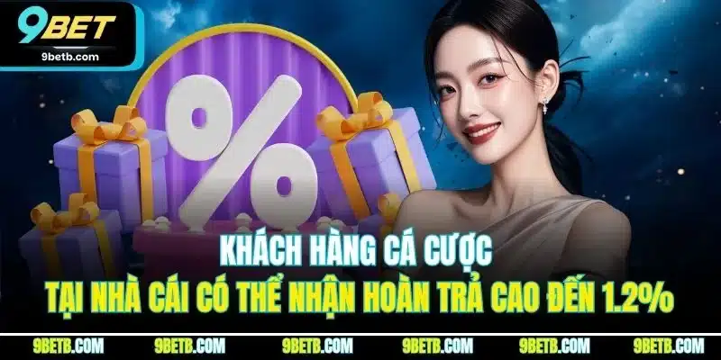 Khách hàng cá cược tại nhà cái có thể nhận hoàn trả cao đến 1.2%